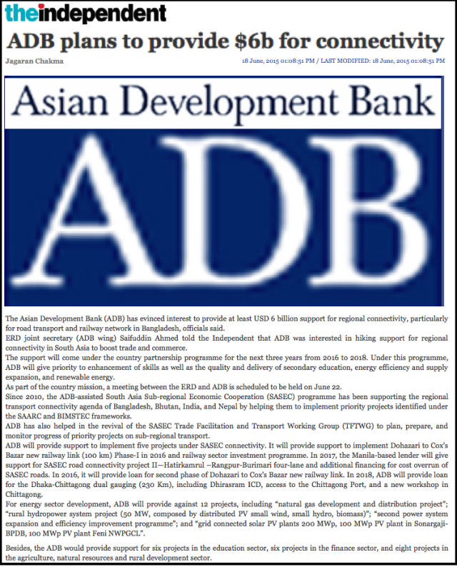 ADB plans to provide $6b for connectivity